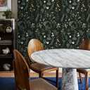 Removable Peel and Stick Wallpaper Boho 17.5 x 197 in Floral Wallpaper for Bedroom Bathroom Easy Peel Off Wallpaper Stick on Wallpaper Contact Paper Renter Friendly Wall Paper (Dark)