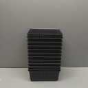 Grey Plastic Weave Storage Basket, 12-Pack Woven Gray Basket Organizer for Kitchen Office Bathroom