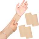 SATINIOR 2 Pairs Compression Wrist Sleeve Compression Wrist Brace Wrist Supports Wrist Wraps Elastic Wristbands for Men and Women Tennis, Tendonitis, Carpal Tunnel (Beige, X-Large)