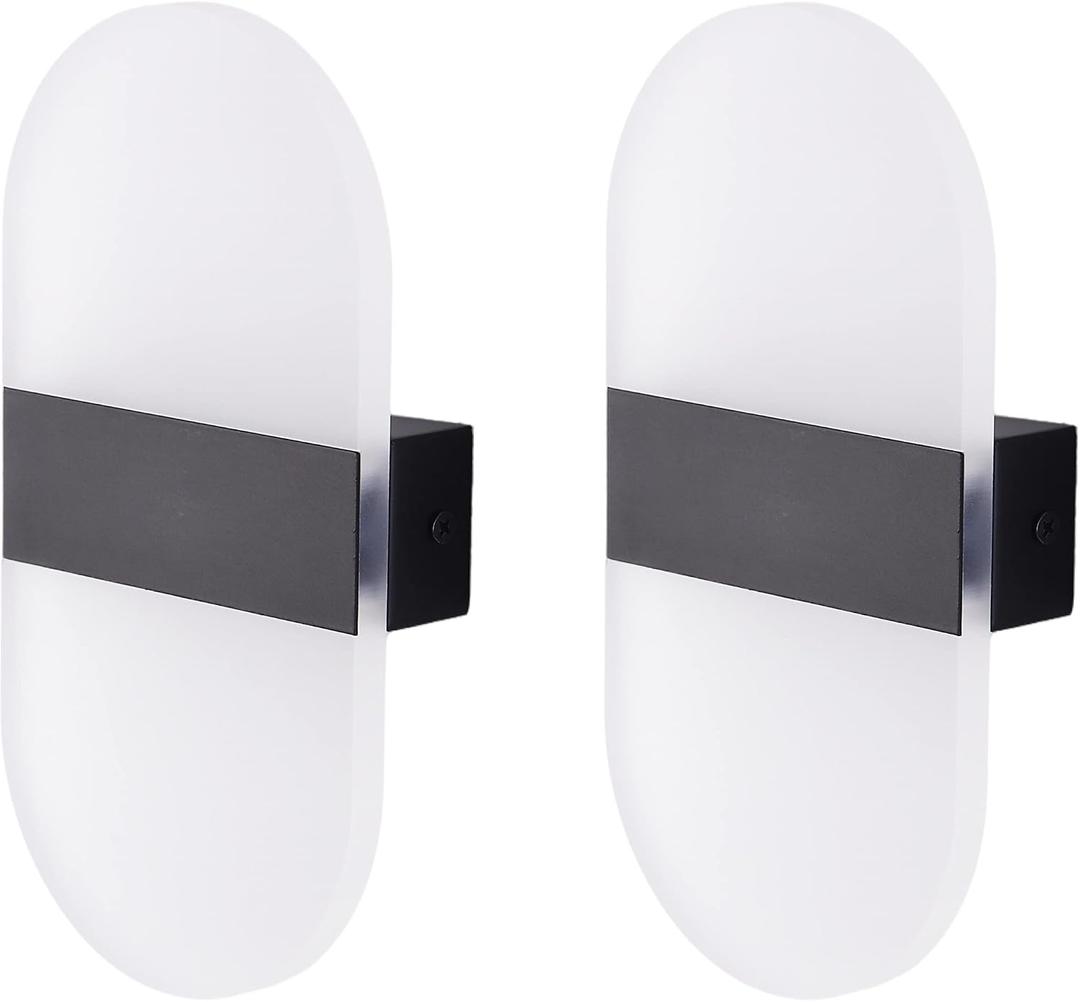 2Pack LED RV Vanity Wall Sconce with Switch, 12Volts RV Bedside Reading Lamp with Acrylic Lens, 12 Volt Interior Light Fixture for RV, Trailer, Camper, Motorhome