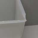 iDesign Small Plastic Bathroom Trash Can, Slim Rectangle Garbage Bin for Bedroom, Office, Dorm, Clear Frost