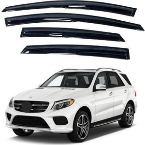 IG Window Visors Fit for 2012-2019 Mercedes-Benz ML350 GLK350 GL450, Out-Channel Rain Guards Vent Wind Deflectors 4PC, Car Accessories for 2012-2019 Mercedes Benz ML/GL Class