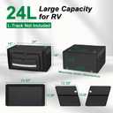 24" RV Overhead Storage Cabinet, Soft-Sided Overhead Organizer for Vans, RV Organizer Storage Cabinet Compatible with Mercedes-Benz Sprinter, Ford Transit & RAM Promaster Vans, Black