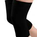 1 Pair Knee Compression Sleeves for Women & Men, Lightweight Thin Knee Sleeves for Knee Pain Relief, Knee Warmers Knee Brace Undersleeve Dancer Knee Pads, Knee Brace for Women Daily Use, Vendas Para Rodillas (Black, X-Large)