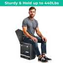 2026 Upgraded XL Portable Toilet for Adults,Tall Camping Toilet with Lid and Convenient Carry Bag, Portable Potty for Camping, Hiking, Car Travel,Truck, RV, Boating, Road Trips, Beach (Black, 16.5''H)