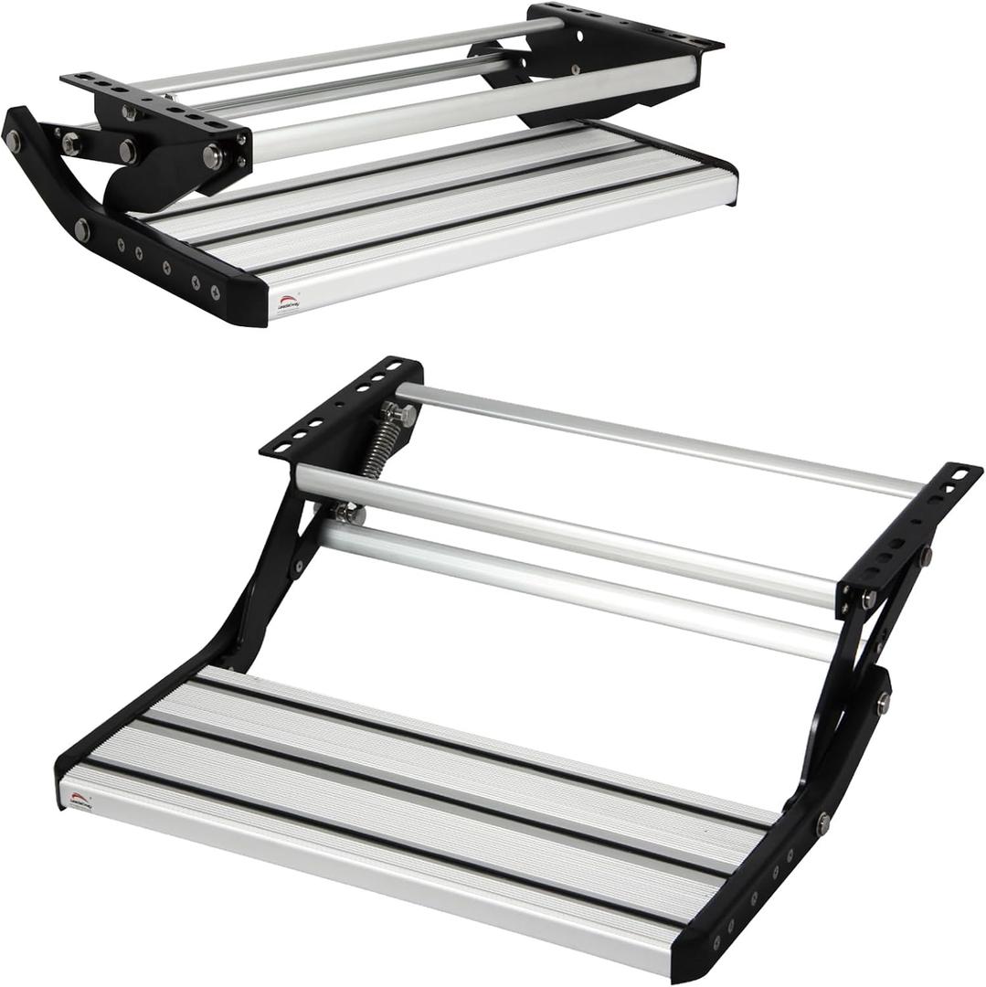 LEADALLWAY RV Step Camper Stair Folding Manual Single Drop Down Steps