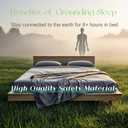 Grounding Sheets Queen Size, 20% Pure Silver Fiber + 80% Organic Cotton, Grounded Sheet Earth Connected Bedding Fitted Earth Sheets