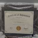 ELSKER&HOME Diploma Frames 11x14 with Mat- Solid Cherry Wood - Display 11x14 Document/Certificate with Mat or 15x18 without Mat - Wall Mount Display (Double Mat, Black Mat with Golden Rim)