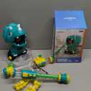 EagleStone Moveable Dinosaur Shooting Toys for Kids, Triceratops Dino Shooting Games with 48 Balls, LCD Score Record, for Boys and Girls, Party Favor for Indoor and Outdoor (10b-green)