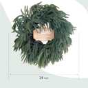 Large Christmas Wreath for Front Door Soft Touch Green Norfolk Pine Wreath for Indoor Outdoor Window Wall, Winter Holiday Home Decor