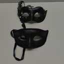 BCARICH Masquerade Masks For Couples, Women Cosplay Mask with Rhinestone and Venetian Style Men Mask for Mardi Gras Halloween (Black)