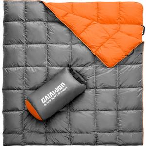 Gaialoop Mega Down Puffy Blanket for 2 Person Car Camping Outdoor Travel, Duck Down Lightweight Portable Soft Warm Cozy Camping Blanket, Christmas Stocking Stuffers Gifts