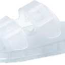 FUNKYMONKEY Women's Comfort Slides Double Buckle Adjustable Plastics Flat Sandals (7)