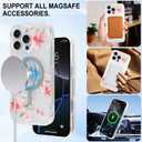 LSL Magnetic Case for iPhone 16 Pro Max Cute Flower Pattern - Pink