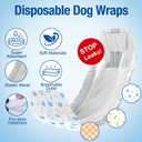 Pet Soft Disposable Male Dog Wraps - Dog Diapers for Male Dogs, Puppy Diapers 48pcs XSmall