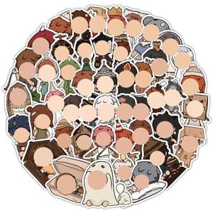 104pcs Cute Cartoon Stickers for Water Bottles, Cartoon Laptop Gifts Vinyl Waterproof Sticker for Bumper, Water Bottles, Computer, Phone, Hard hat，Car Decal, Set of 2