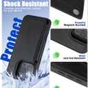 Seltureone for iPhone 16 Pro Max Case Wallet with Card Holder & Screen Protector, Premium PU Leather, Dual Magnetic Clasp and Durable Shockproof for iPhone 16 Pro Max Wallet Case - Black