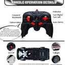 Remote Control Car Cyber-Inspired Transformer Toys Cars 2.4Ghz One-Button Deformation 360 Rotation Drift Rc Car Robot Rc Truck Toys for 4 5 6 7 8+ Years Old Boy Toys