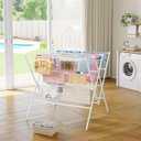 Drying Rack Clothing,35.4in Long Drying Poles Large Clothes Drying Rack, 38.2in