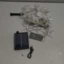 Moon Stars Solar String Lights for Outdoor, Christmas Decorations Curtain Lights with Remote Control and USB Backup Charger, Automatic ON-Off, IP65 Waterproof, Warm Yellow