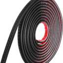Uxcell Peel and Stick Molding Trim for Walls 0.6" x 16 ft Flexible Mirror Molding Trim Self-Adhesive Wall Paneling Strip Wallpaper Border for DIY Floor Wall Baseboard, Black