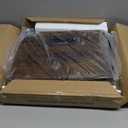 Vinyl Record Storage Holder, Expandable Record Holder Rack With Movable Divider, 110 LP Album Display Shelf Stand, Magazine Holder (Rustic Brown, 1-Tier)