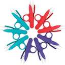Lanties 9 Pcs Mini Upgrade Sewing Scissors Fabric Thread Snips Scissors for Sewing Tiny Premium Tailor with Protective Cover Supplies Cutting Clothes Fishing Line Fabric Yarn (Colorful)