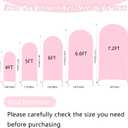 Spandex Fitted Wedding Arch Cover 6.6FT Pink Arch Backdrop Cover, Round Top Chiara Backdrop Stand Covers for Wedding Birthday Party Baby Shower Banquet Arch Decoration (Pink, 6.6FT)