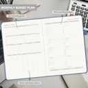 2 x &And Per Se Budget Planner, Monthly Budget Notebook with Expense Tracker, Undated Financial Planner & Bill Organizer Book - A5 Size, Hardcover (Stone Blue)