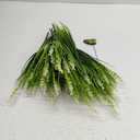 alyptus Outdoor Artificial Flowers 12 Bundles Plastic Plants Faux White Flower Fake Monkey Grass for Planters Dcor Outside (White)