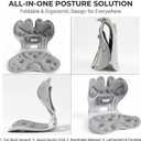 Posture Chair, Lumbar Support for Office Chair Foldable Back Pain Relief