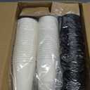 SNH Packing 100 Pack 12 oz Single Wall Disposable Coffee Cups with Lids and Sleeves Leak-Proof Hot Beverage Cups, Eco-Friendly To Go Paper Cups, Sturdy, Insulated, Compostable White Coffee Cups