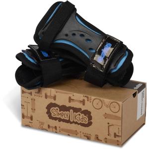 Simply Kids Wrist Guards for Children Youth Toddler Girl Boy - Wristsavers for Bike Skateboard Roller Skating Snowboarding (Small, Blue)