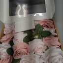 Ling's Moment Artificial Flowers 16pcs Blush Pink Silk Roses with Stems Real Look, 3.5" Fake Ombre Slate Pink Vendela Roses Bulk for DIY Wedding Bouquets Centerpieces Party Baby Shower Home Decoration