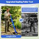 62" High-Leverage Tree Puller for to 2" Roots, Heavy-Duty Sapling Puller Tool Fully Uproots Trees, Shrubs, Vines and Thorns, Fit for Garden, Farm, Forestry, Widened Working Surface, Foldable Design