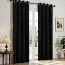 Joydeco Blackout Curtains for Bedroom,Black Out Curtains 84 Inch Long, Black Drapes with Grommets, Noise Reducing Energy Saving Thermal Insulated & Wrinkle-Free Drapes for Living Room, 2 Panels