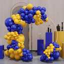 Blue and Yellow Balloon Arch Kit-134pcs Royal Blue and Lemon Yellow Balloons Garland for Boy One Oh Baby Shower Bridal Shower Gender Reveal Graduation Birthday Party Decorations