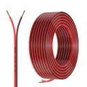 20 Gauge 2 Conductors 30FT Electrical Wire, Red Black Cable, Flexible Low Voltage PVC Copper Clad Aluminum Extension Cord for Car Speaker Wire, LED Wire,Lamps Lighting,Residential Wiring 12V/24V DC.