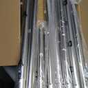 SEIRIONE Corner Shower Caddy Tension Pole, Quick Setup, Rust-Free Bathroom Shower Organizer Corner for Bathtub Shampoo Storage, 4-Tier Adjustable Shelf, Drill Free, Fits 34 to 116 Inch Height, Silver