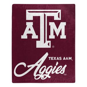 Texas A&M Aggies 50x60 Signature Design Raschel Throw Blanket [NEW] NCAA Fleece