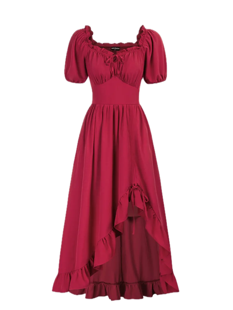 Victorian Fairy Dress with Drawstring and Pockets, Small