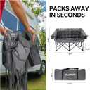 Heated Double Camping Chair Oversized with 3 Temperature Settings, 30 inches x 23 inches x 36 inches