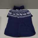 EXPAWLORER Turtleneck Knit Dog Sweater - Dog Clothes Fair Isle Snowflake Design, Warm Puppy Sweater Apparel, British Style Winter Pet Outfit Pullover for Large Dogs Cats, Blue L