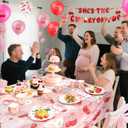 112 Pcs Cherry Party Decorations Tableware, Cherry Birthday Decorations, She's the Cherry on Top Theme Banner, Cherry Party Supplies, Fit 16 Guests for Cherry Themed Party Baby Showers Decorations