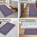 chakme Bathroom Mat Rugs 24x16, Ultra Thin Magic Mat Bathroom Rug Non Slip Bath Rugs Quick Dry Absorbent Bath Mats for Bathroom Floor, (Purple, 24"x16")
