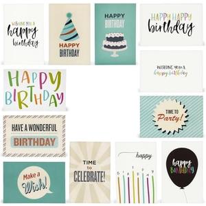BEST PAPER GREETINGS 120 Pack 4x6-inch Happy Birthday Cards with Envelopes - Gift Set for Kids, Students and Teachers (12 Assorted Designs)