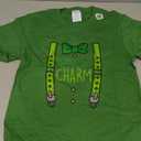 Kids Mr Lucky Charm Suspenders St Patricks Day Boys Kids Toddlers T-Shirt Green Size S