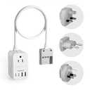 TESSAN 220 to 110 Voltage Converter US to Europe, International Travel Power Adapter with 4 USB Ports(2 USB C), 2 AC and EU/UK/AU Plug Universal Power Converter Adapter Combo, Step Down Transformer