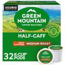 Green Mountain Coffee Roasters Half Caff, Single-Serve Keurig K-Cup Pods, Medium Roast Coffee Pods, 32 Count (EXP 06/18/28)