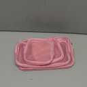 Weewooday 4 Pcs Mesh Makeup Bag Mesh Cosmetic Bag Travel Toiletry Pouch with Zipper Mini Makeup Cosmetic Purse for Daily Accessory(Small, Large, Medium, Pink)